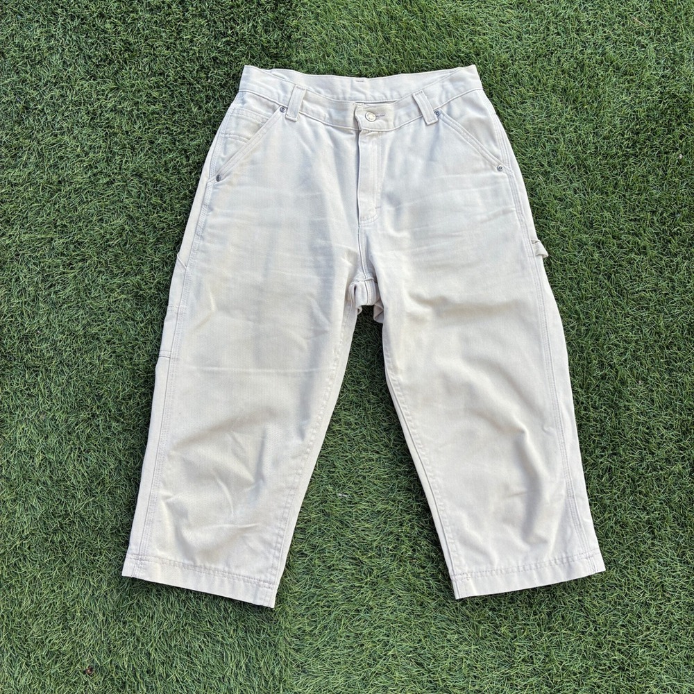 Riveted by Lee Womens Tan Carpenter Capris Pants Size 8 28x19